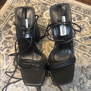 Steve Madden Black Women's lace up heels